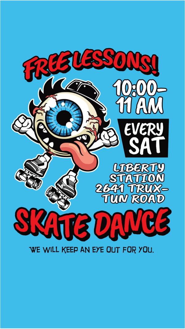 🛼🛼🛼🐥🌴Skaters, come out for free Skate Dance Lessons every Saturday. Beginner from 10:00 to 11:00 am. Intermediate/advanced workshop fro