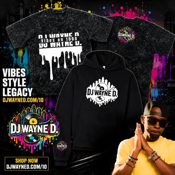 Head on over to DJWayneD.com/10 for my exclusive merch pieces! (link in bio)