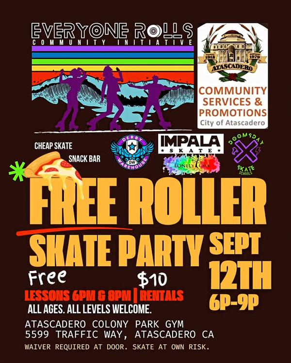 📢 LETS ROLL NORTH COUNTY! FREE ROLLER SKATE PARTY!