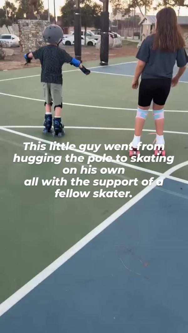 The greatest feeling is learning how to skate and teaching someone how to skate!