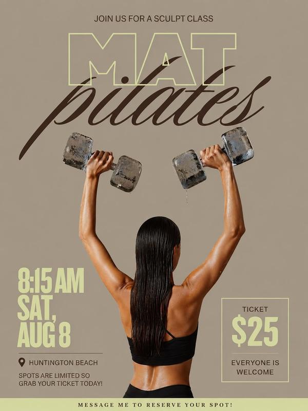 Set the tone for your weekend with a fun and challenging 1 hour mat Pilates/sculpt class at Back Beat Skates with @jensculpts This Saturday
