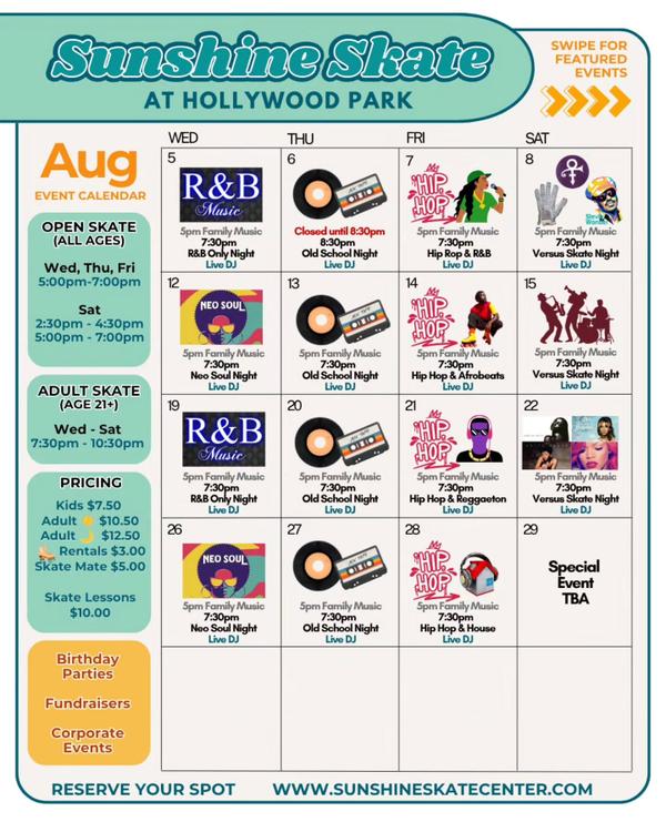 ๐ THIS MONTH'S ADULT NIGHT CALENDAR AUGUST